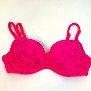 Victoria's Secret Sexy Little Things Push Up Pink Lace Bra 32B